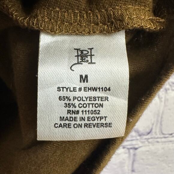 Ed Hardy Love Kills Slowly Brown Crop Top Medium Skull Crossbones Heart Graphic - Picture 5 of 5